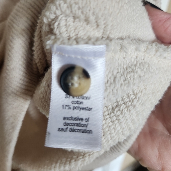 Maurice's Women's Cotton/Polyester Blend Button Crewneck Size XXL in Cream - Picture 8 of 12